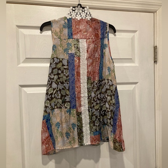 POL multicolor floral patchwork blouse - Picture 3 of 3